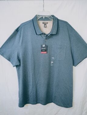 NWT Van Heusen Polo Sz XXL Teal W/ Pocket